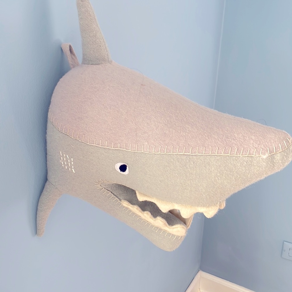 Kids room decore shark stuff head
